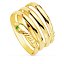 Sortija Serpiente de Oro Amarillo 18K – Tres Vueltas con Ojos de Esmeralda
